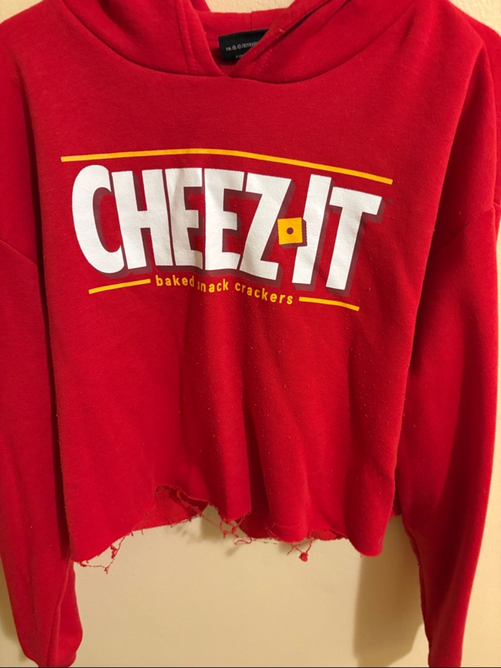Cheez-It Red Logo Cropped Hoodie